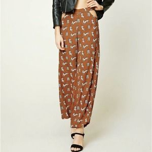 🔥🌵Forever 21🌵Tiger Print Wide-Leg Pants